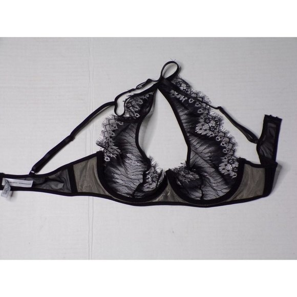Oh La La Cheri Liliana Lace Cutout Bra Black Med - Picture 12 of 12